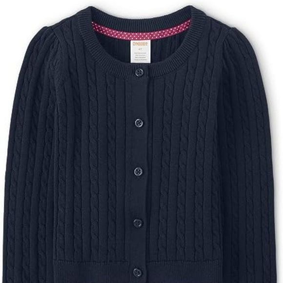 Girls and Toddler Long Sleeve Cable Knit Cardigan Sweater - Picture 1 of 3